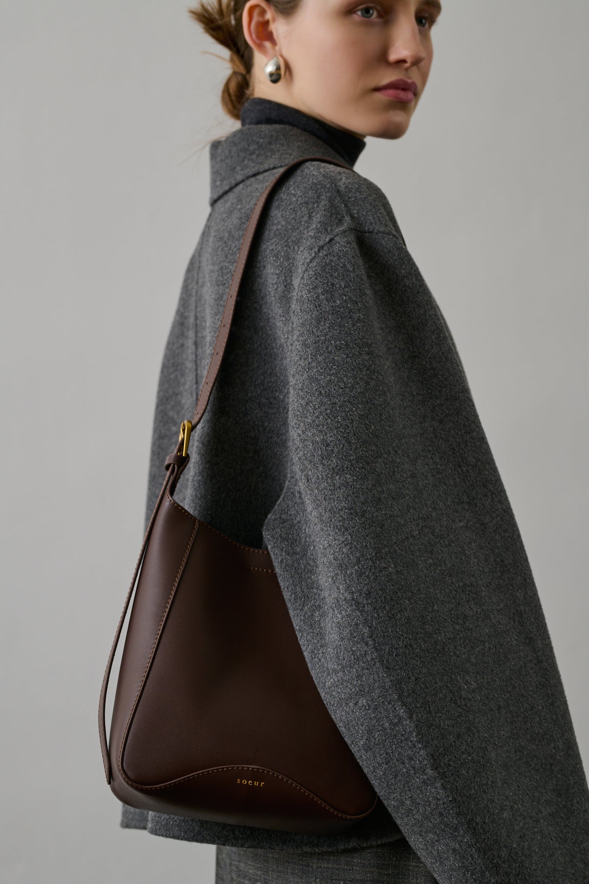 Sac Uma Mini - Chocolat - Cuir - Femme vue 2