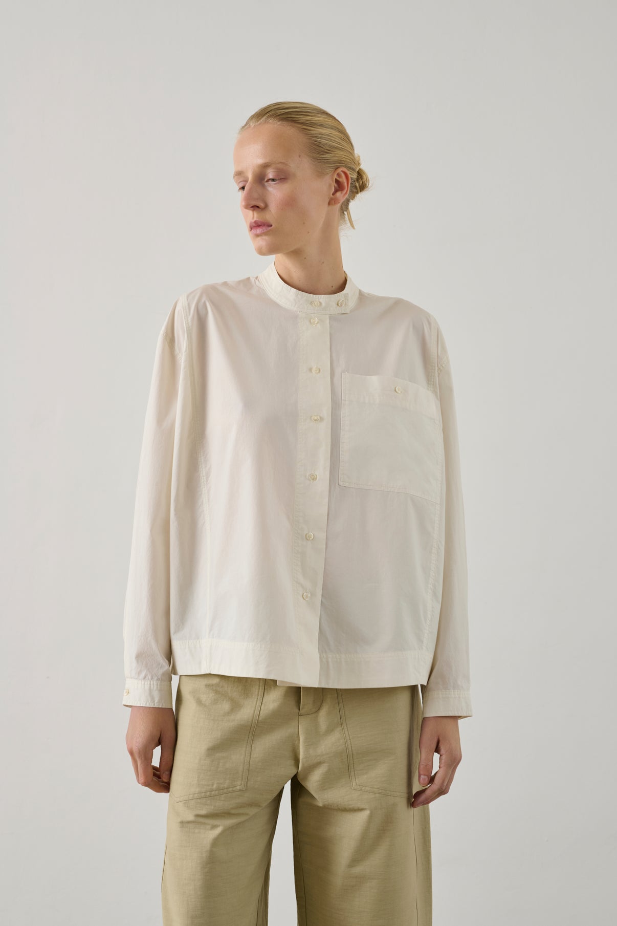 Chemise Chypre - Blanc Perle - Coton - Femme vue 1