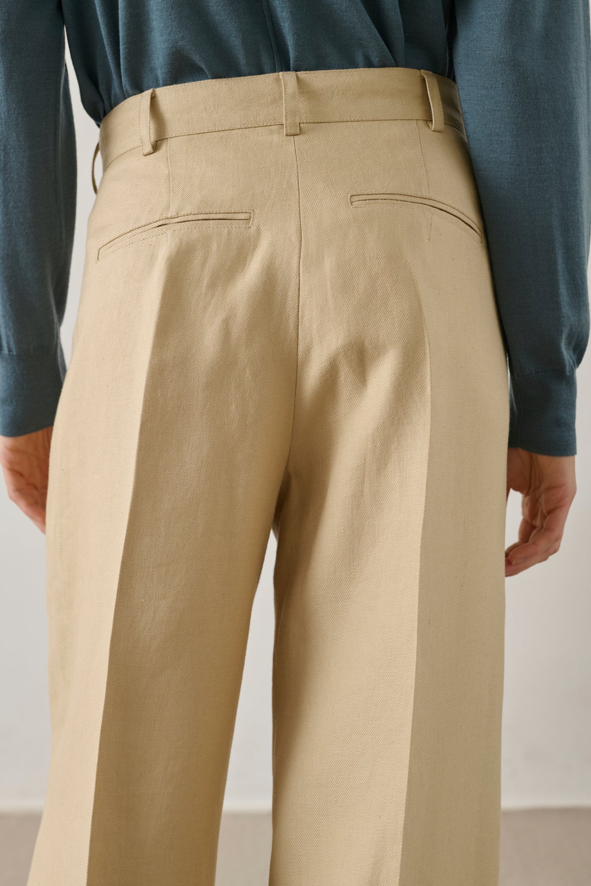 Pantalon Hippolyte - Beige Poudre - Lin - Femme vue 5