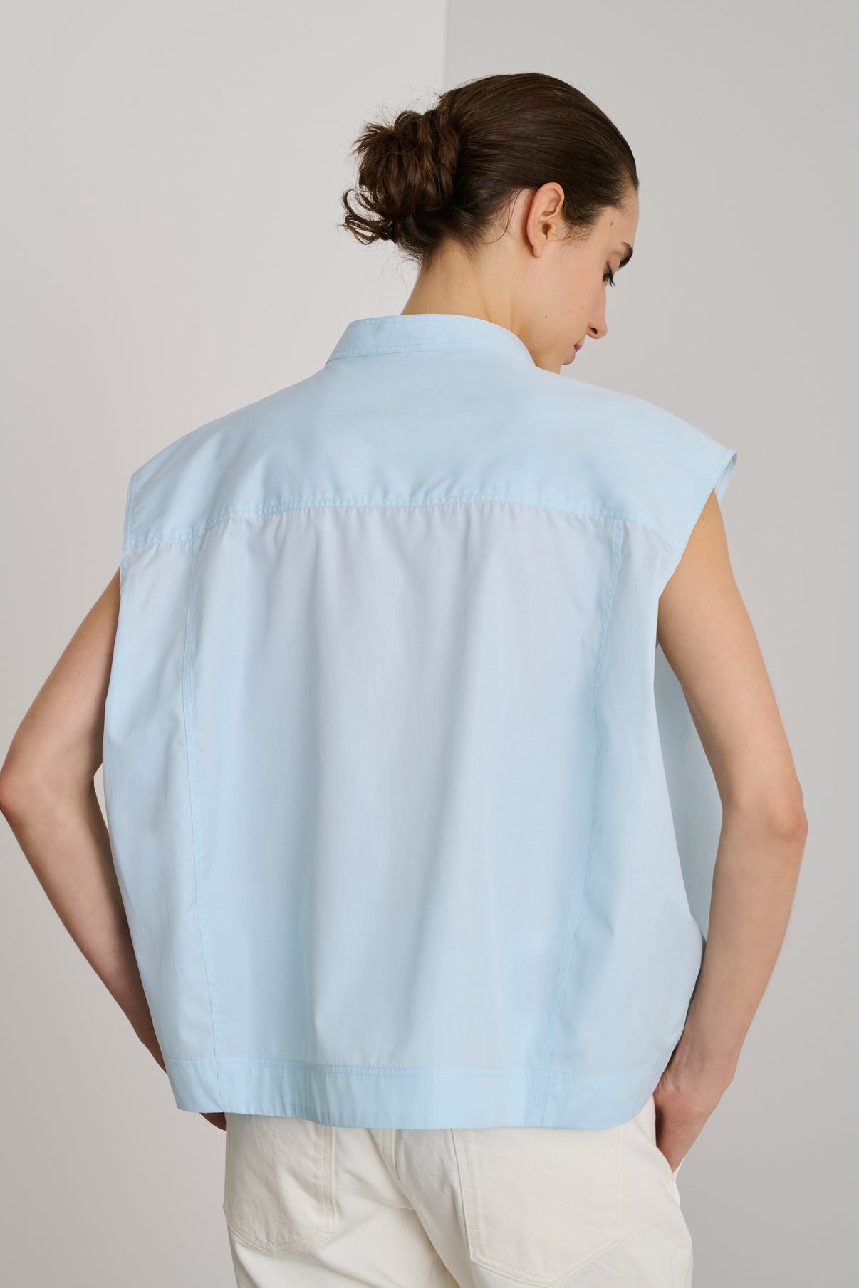 Blouse Estonie - Bleu Opâle - Coton - Femme vue 3